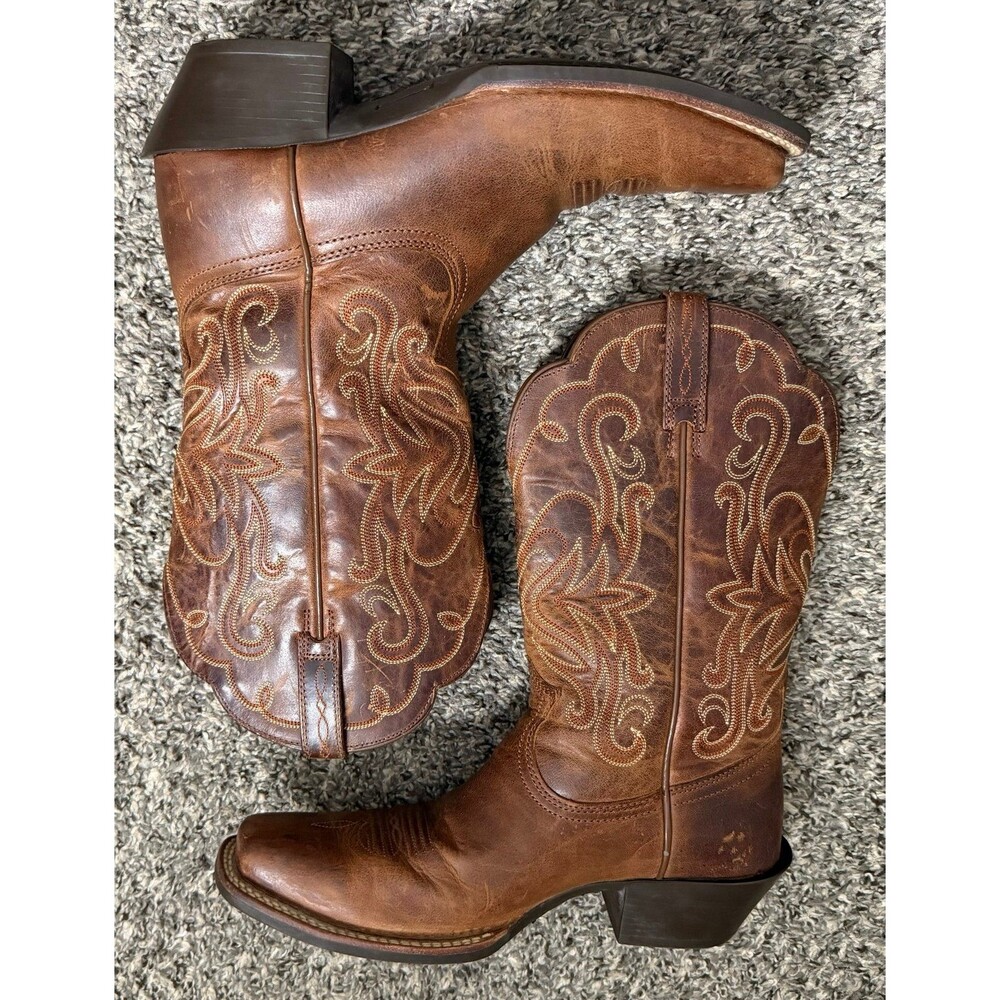 Ariat Boots Brown Cowgirl Size 7.5B - Picture 2 of 11